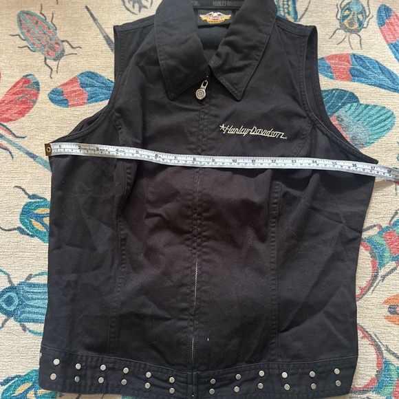 Harley Vest with embroidered back. - Picture 2 of 2